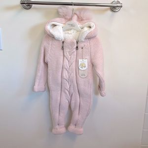 Baby Mio one piece knit winter suit for babies